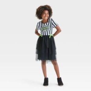 Beetlejuice Tiered Tutu Halloween Cosplay‎ Tween Dress Girls 10/12